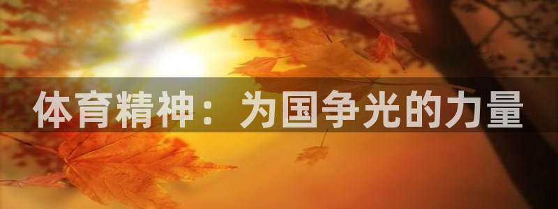 谈球吧：体育精神：为国争光的力量